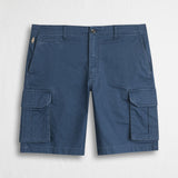 Bermuda cargo corti in cotone stretch - Navy Blue
