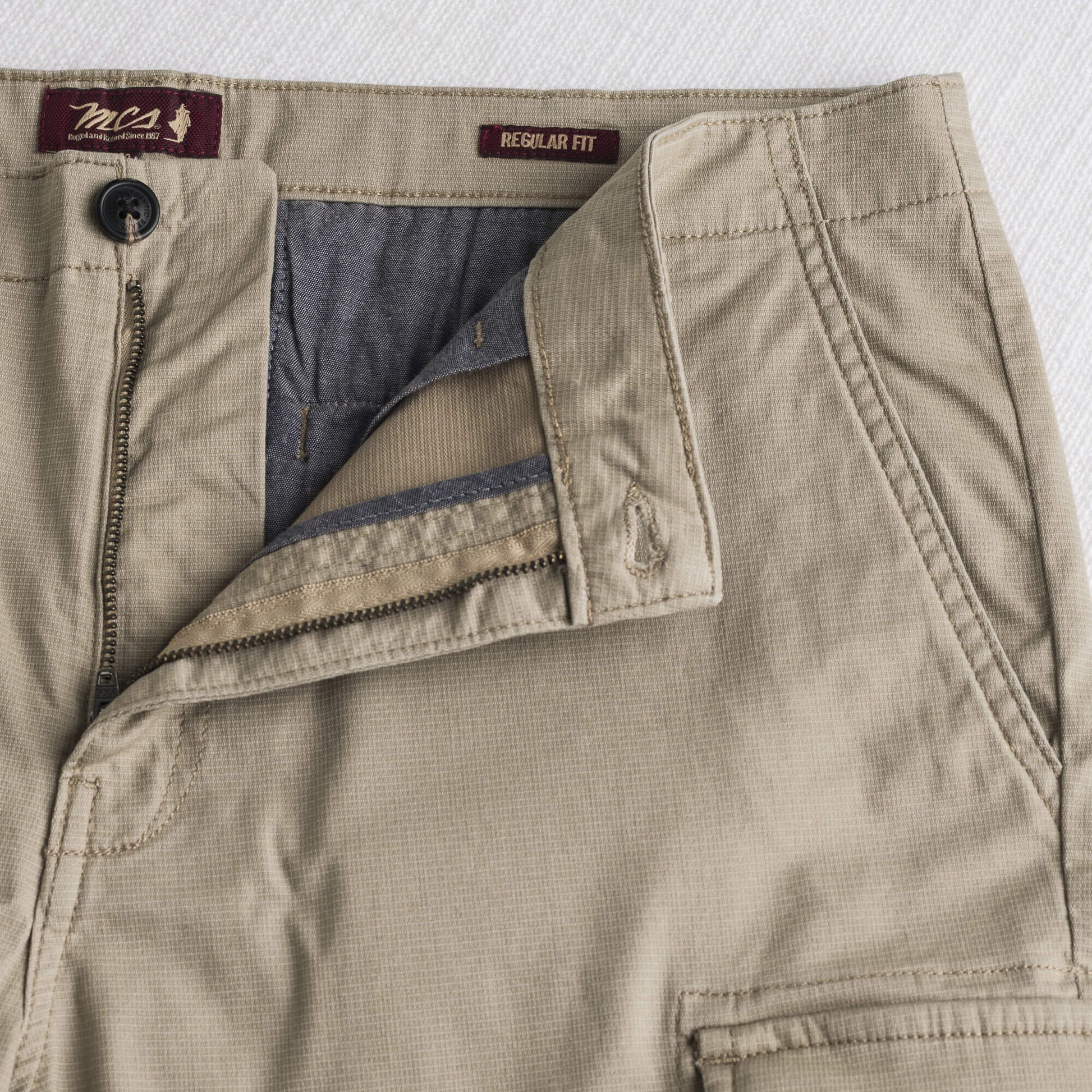 MCS Bermuda cargo corti in cotone stretch Beige