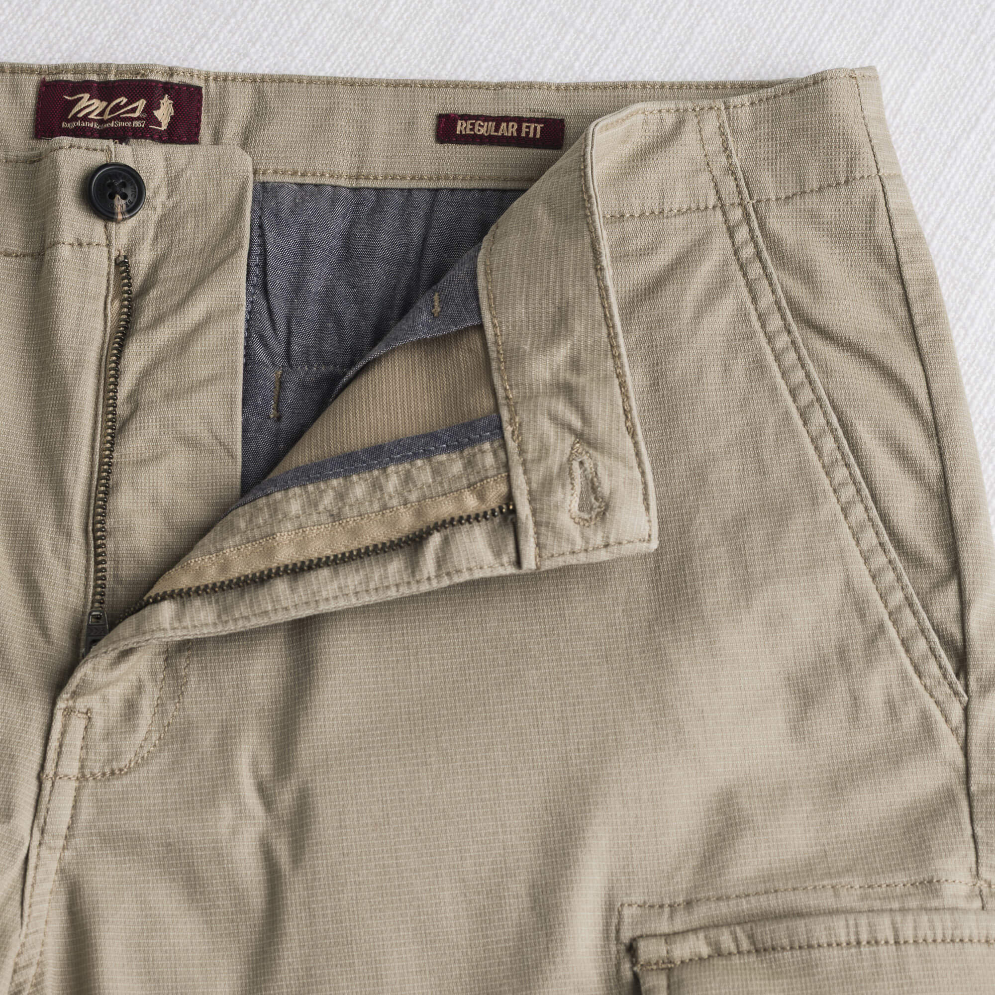 MCS Bermuda cargo corti in cotone stretch Beige