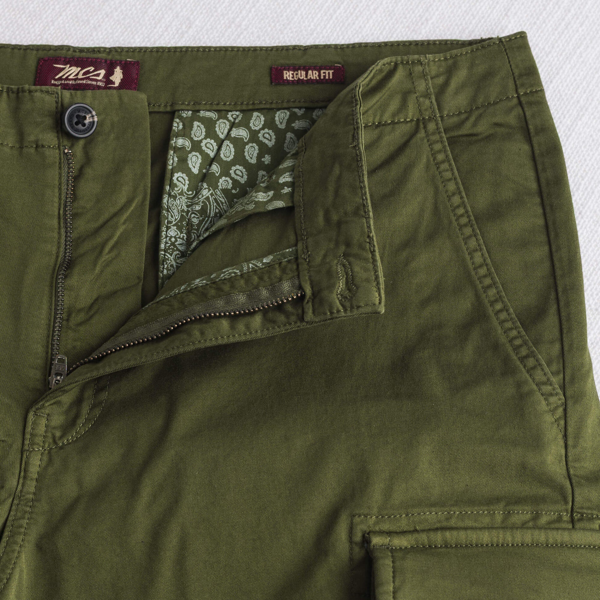 MCS Bermuda cargo in gabardina stretch Verde