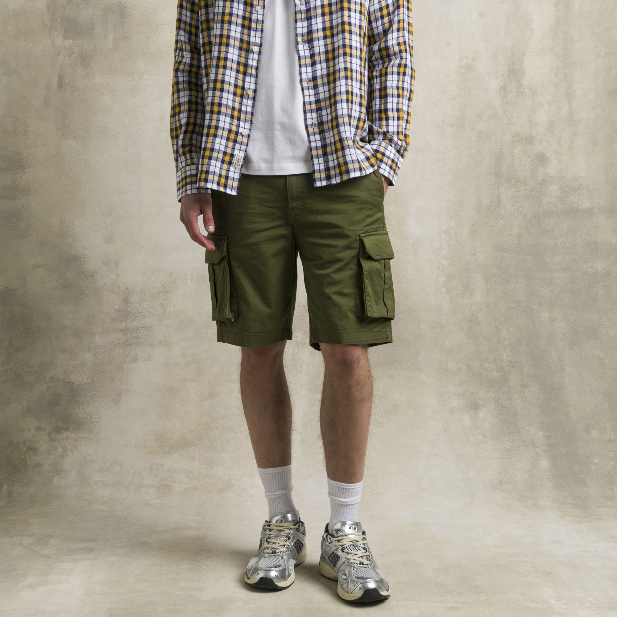 MCS Bermuda cargo in gabardina stretch Verde