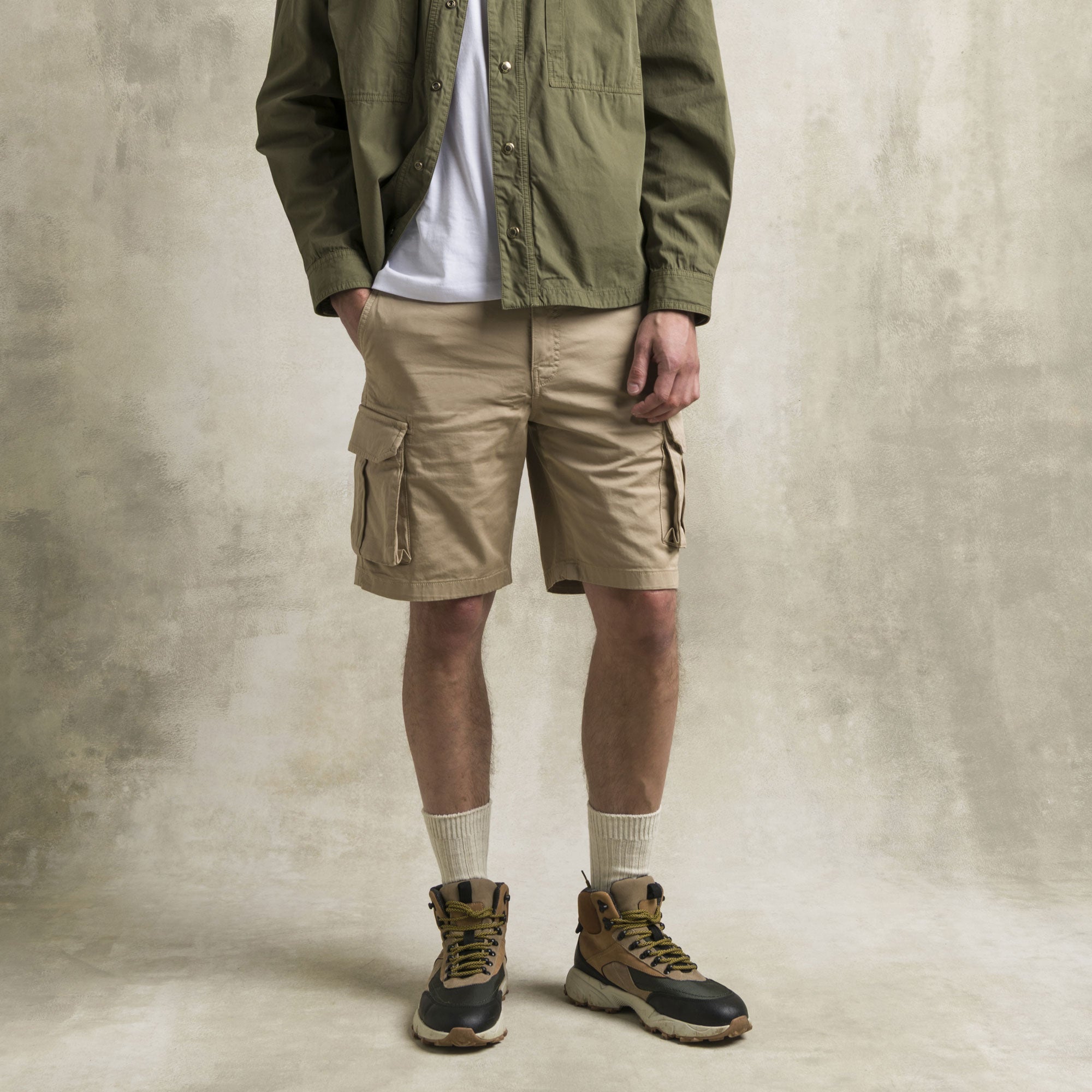MCS Bermuda cargo in gabardina stretch Beige