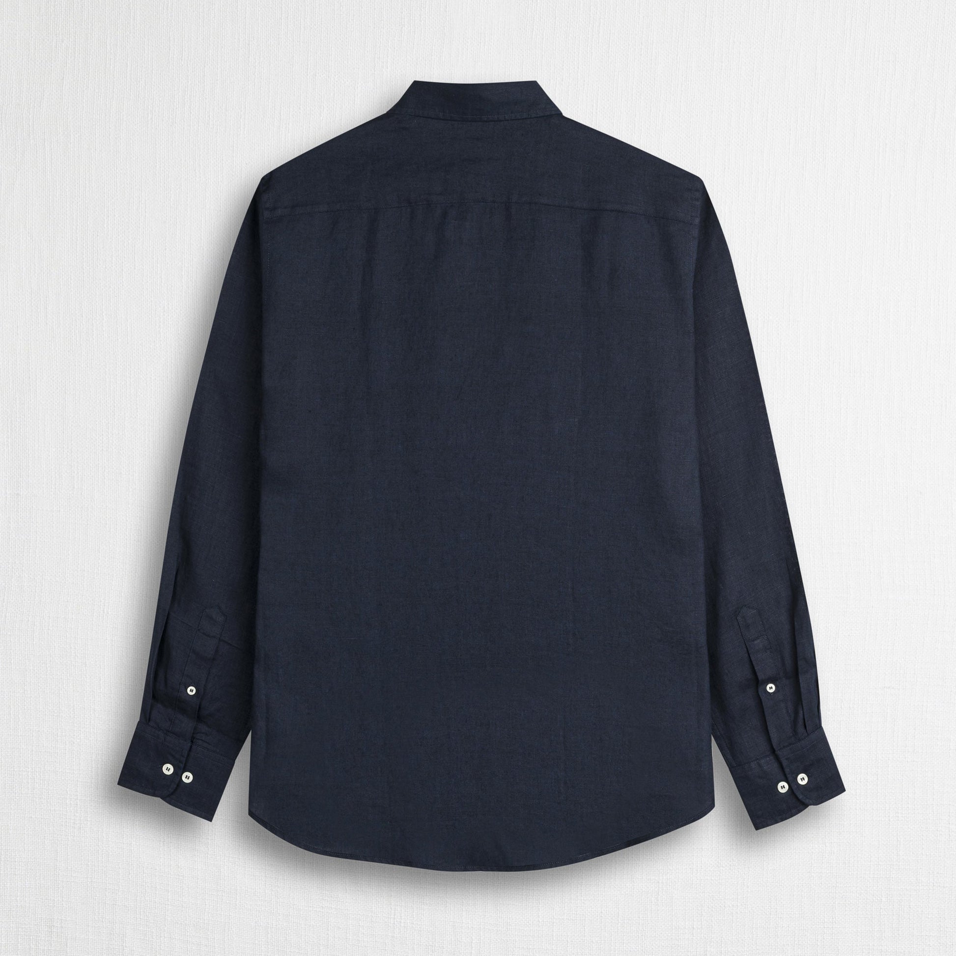 MCS Camicia 100% lino manica lunga Blu