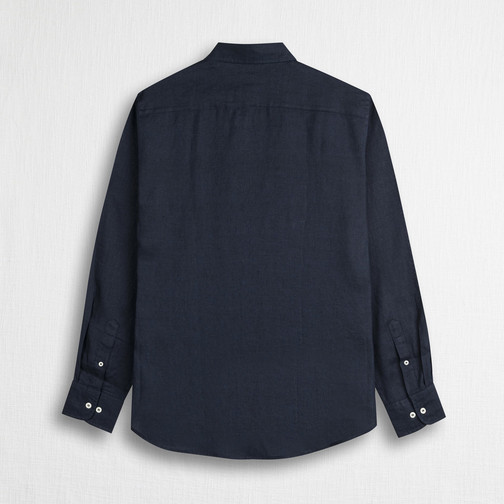 MCS Camicia 100% lino manica lunga Blu