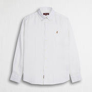MCS Camicia 100% lino manica lunga Bianco