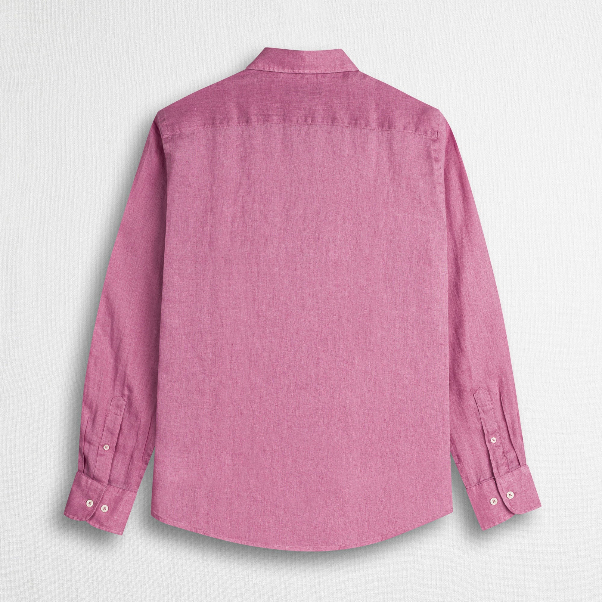 MCS Camicia 100% lino manica lunga Rosa