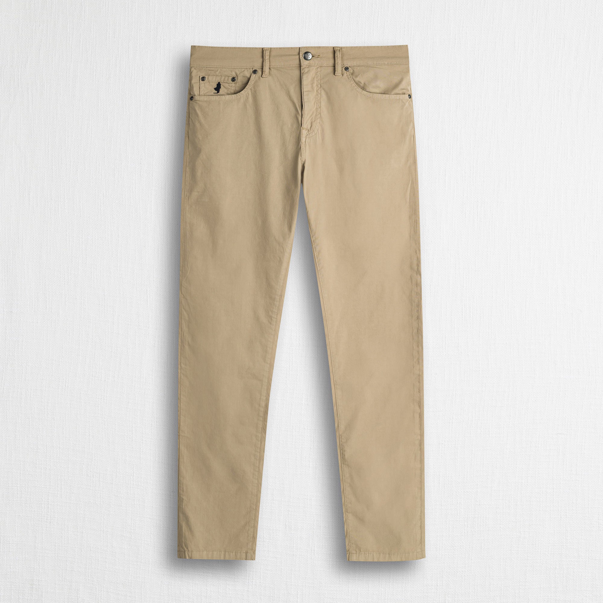 Jeans 5 tasche casual in popeline stretch - Khaky