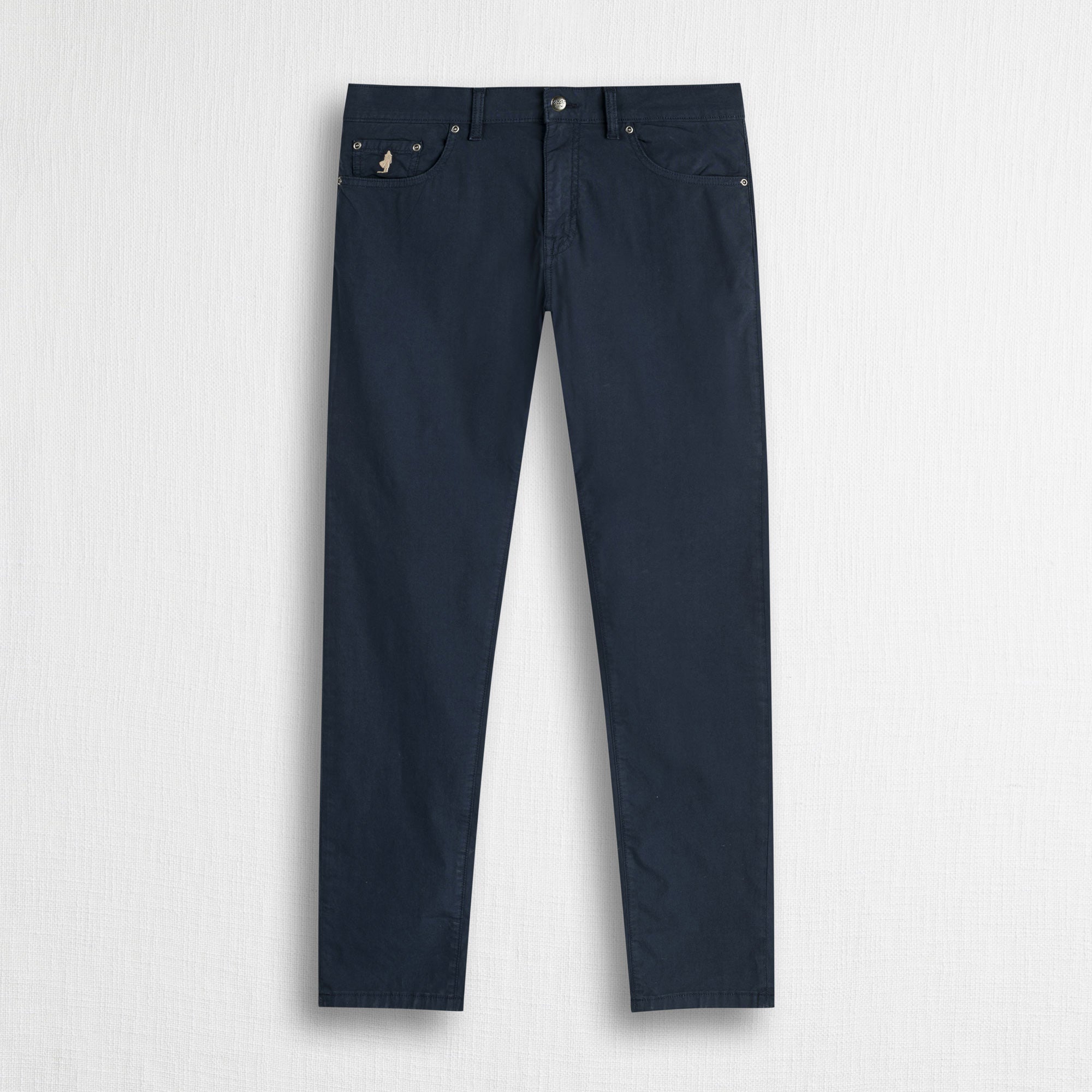 Jeans 5 tasche casual in popeline stretch - Navy Blue