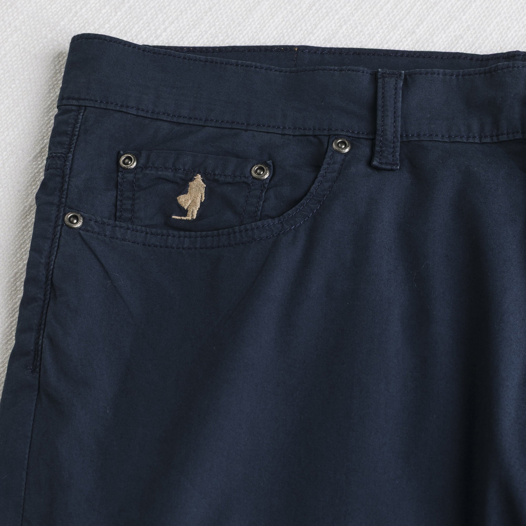 Jeans 5 tasche casual in popeline stretch - Navy Blue