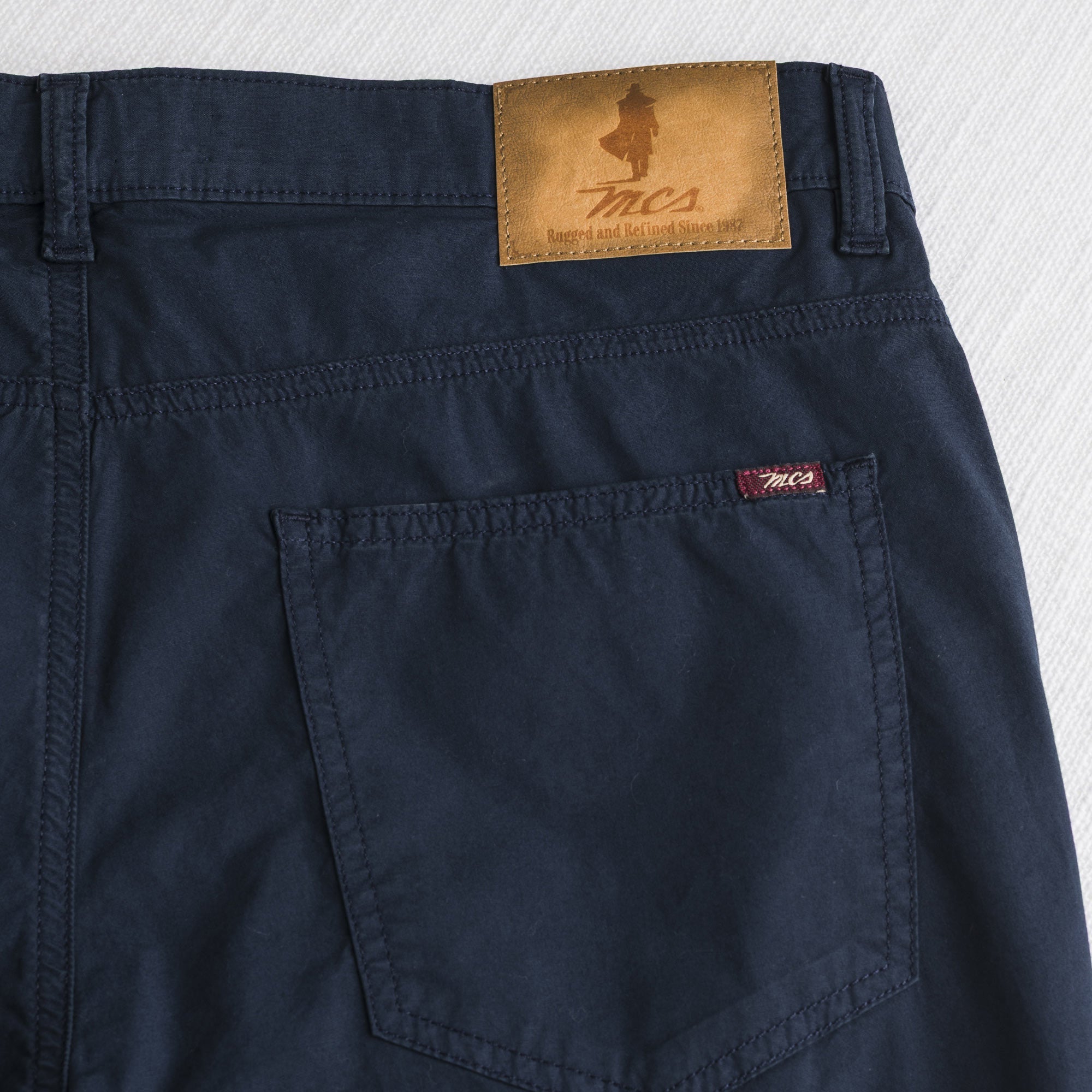 Jeans 5 tasche casual in popeline stretch - Navy Blue