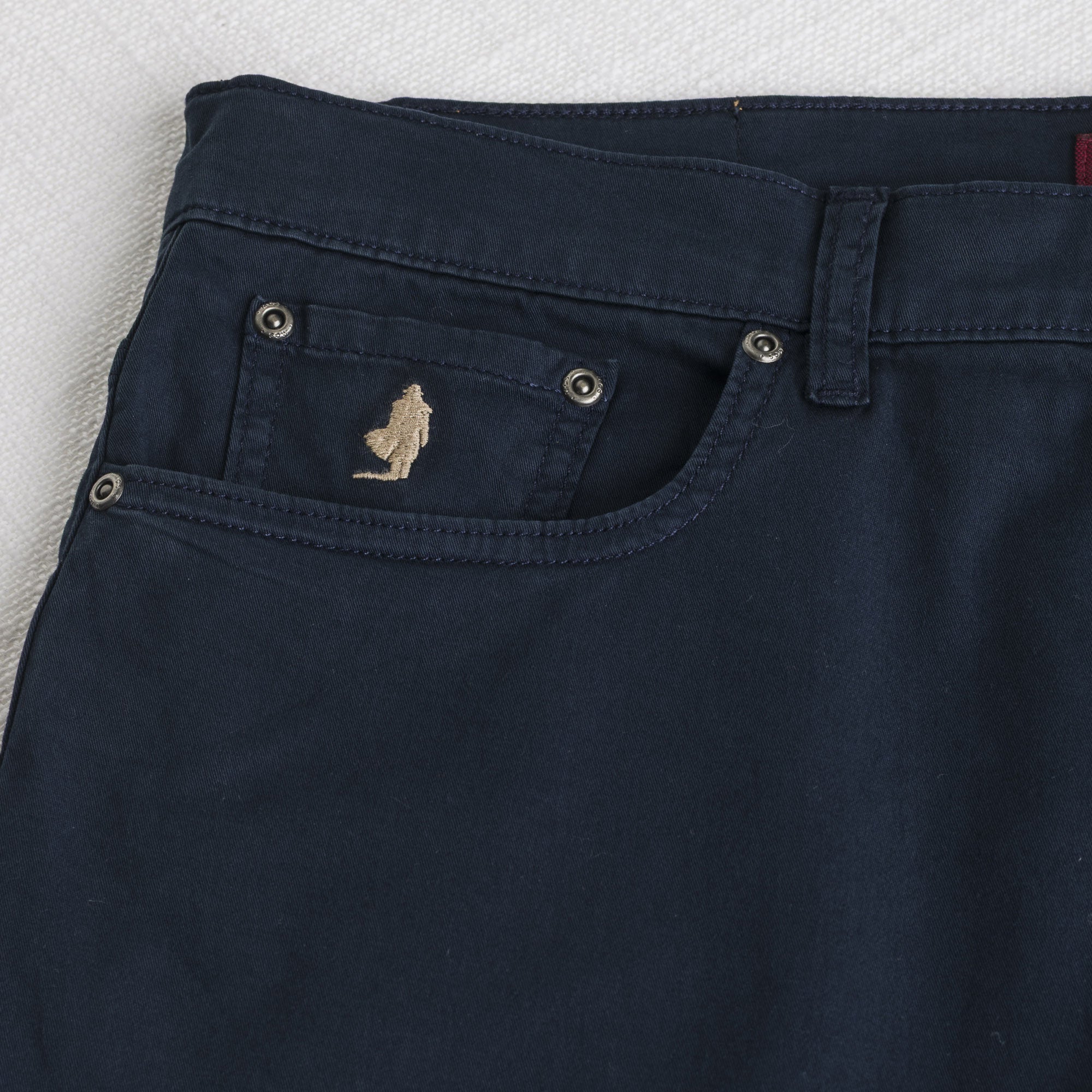 Jeans 5 tasche in gabardina - Navy Blue