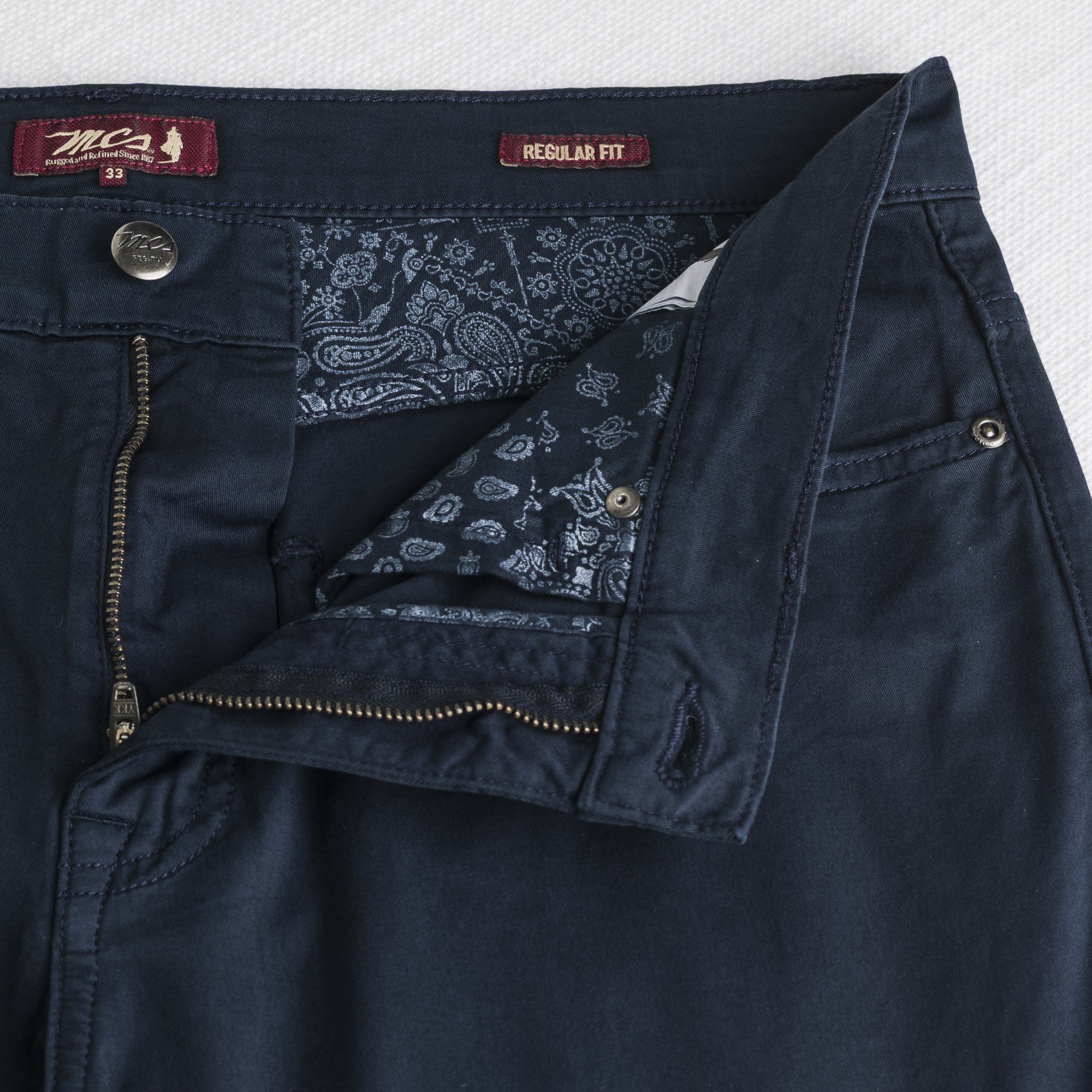 Jeans 5 tasche in gabardina - Navy Blue