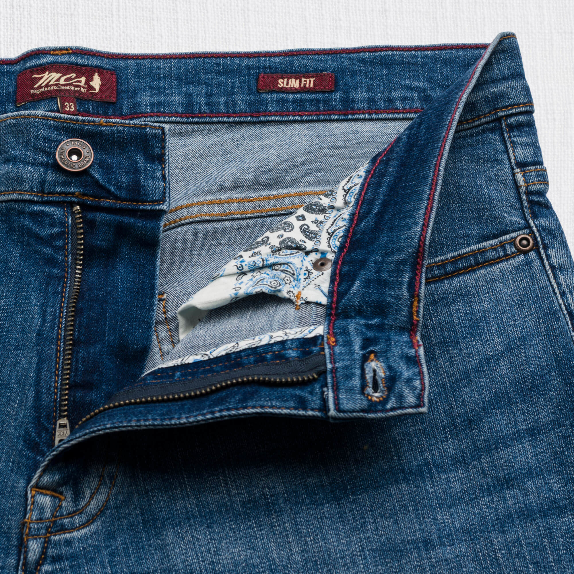 MCS Jeans Stretch Slim Blu