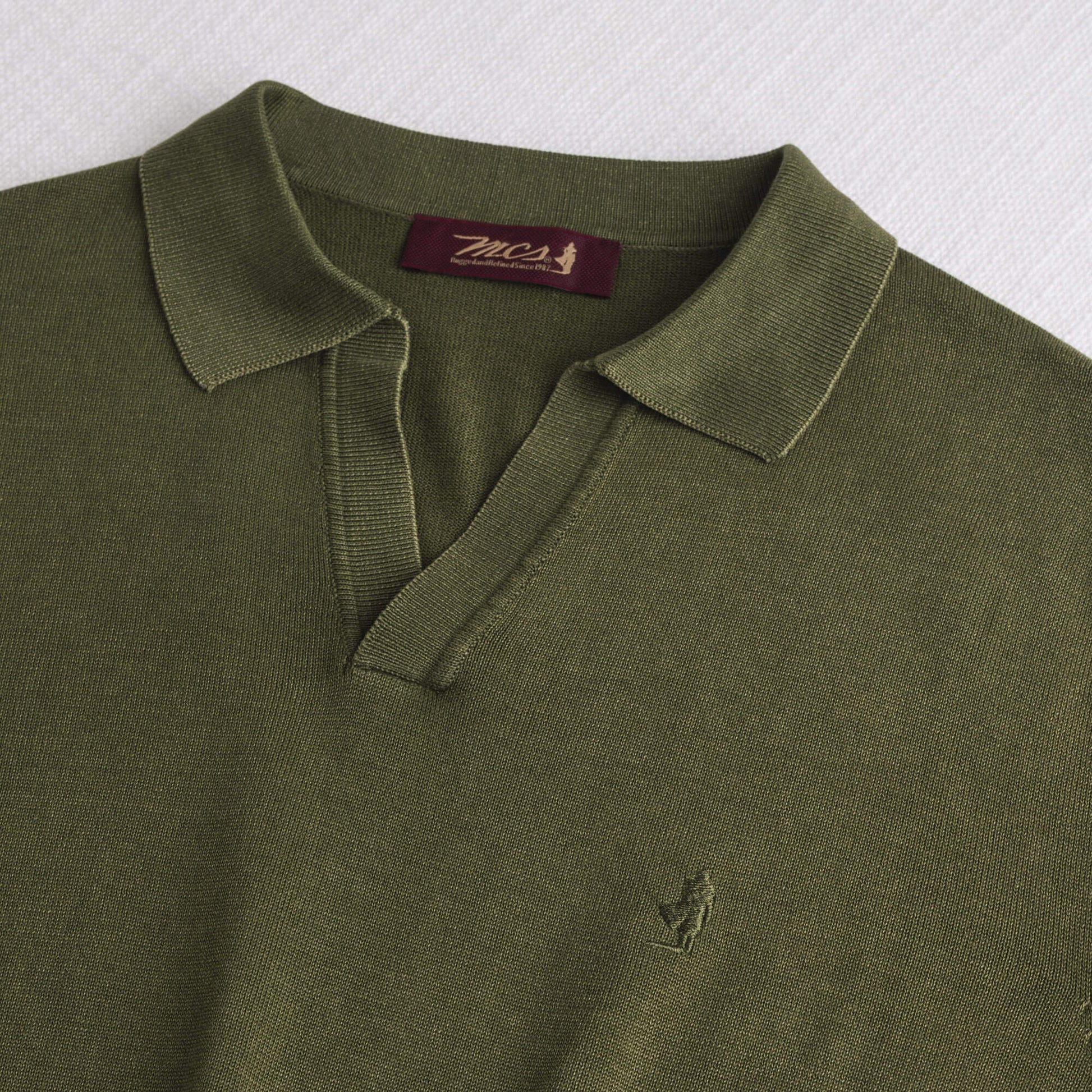 MCS Maglia a Manica Lunga 100% cotone acid wash Verde