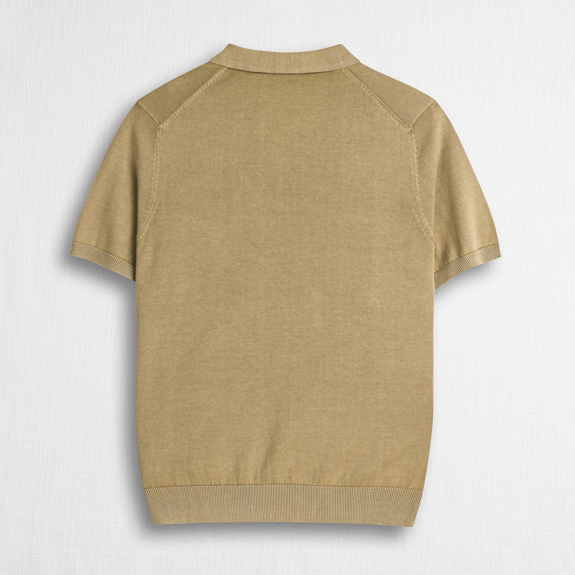 MCS Maglia a Manica Lunga 100% cotone acid wash Beige