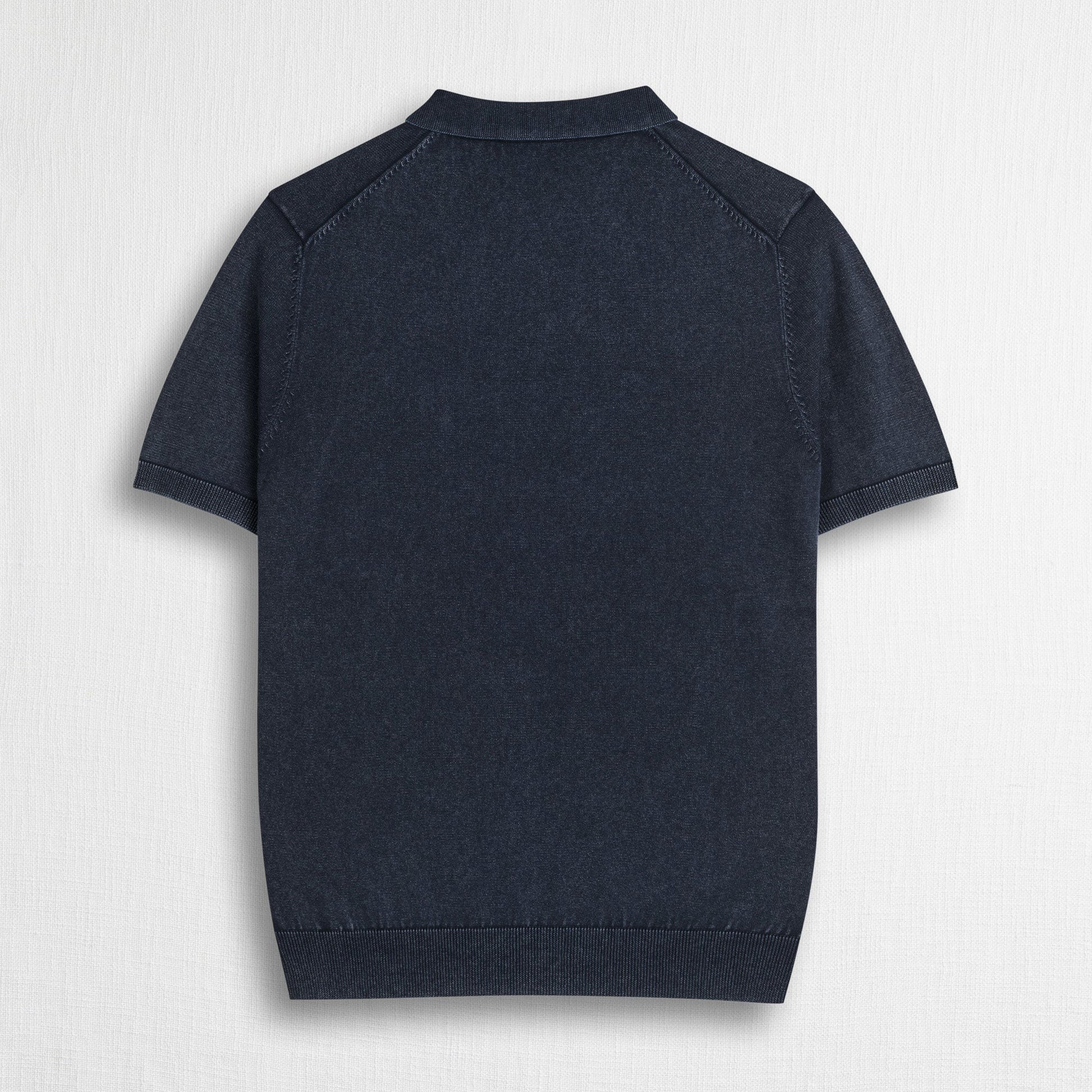 MCS Maglia a Manica Lunga 100% cotone acid wash Blu