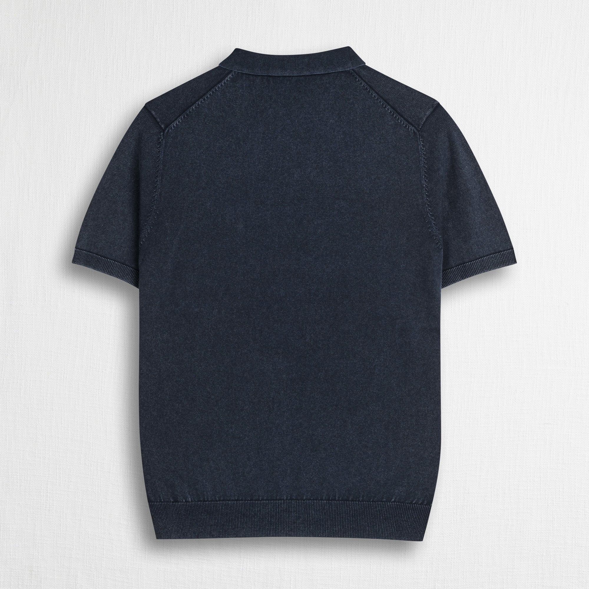 MCS Maglia a Manica Lunga 100% cotone acid wash Blu