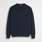 MCS Maglia a Manica Lunga 100% cotone girocollo Blu