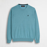 Maglia a Manica Lunga 100% cotone girocollo - Sky Blue