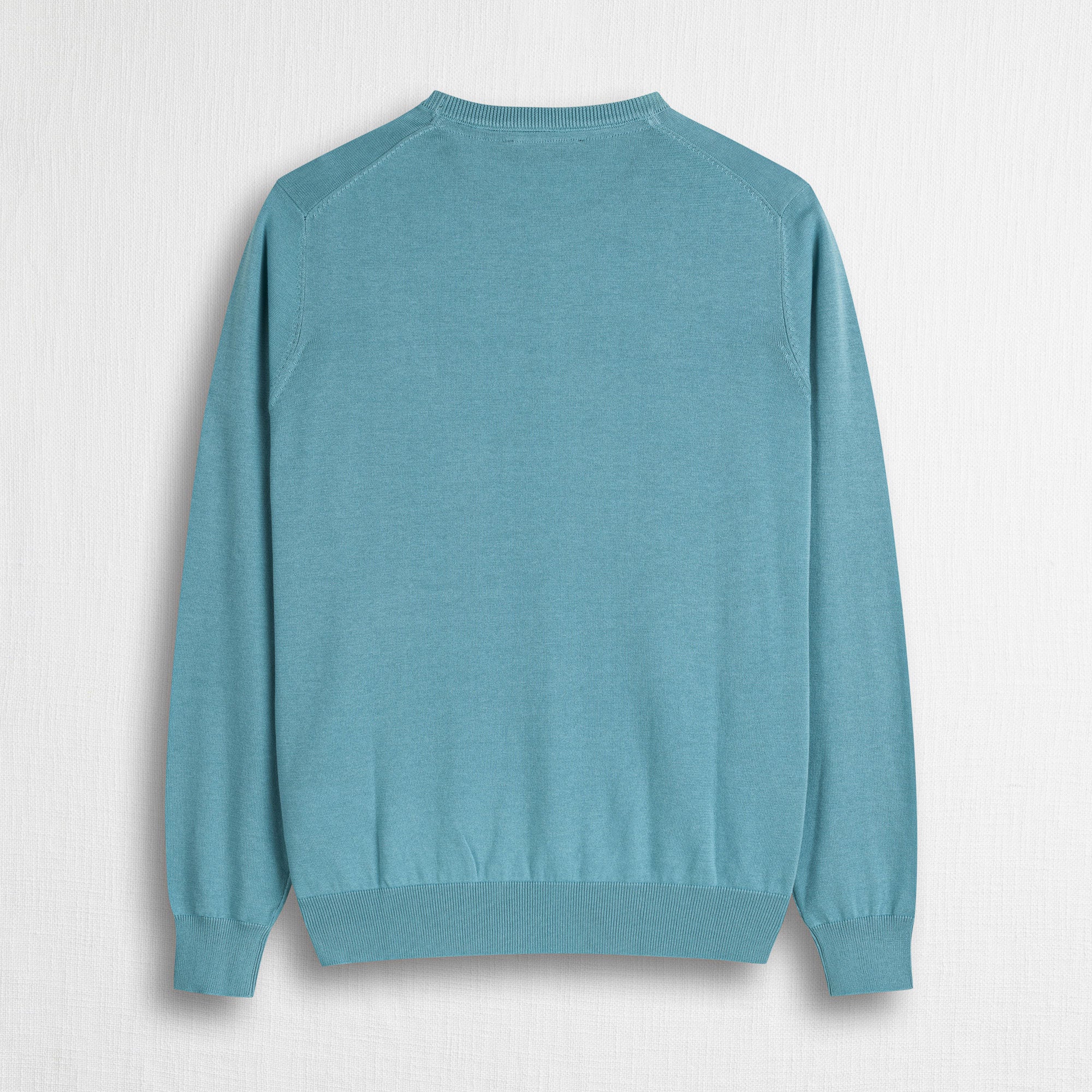 MCS Maglia a Manica Lunga 100% cotone girocollo Blu