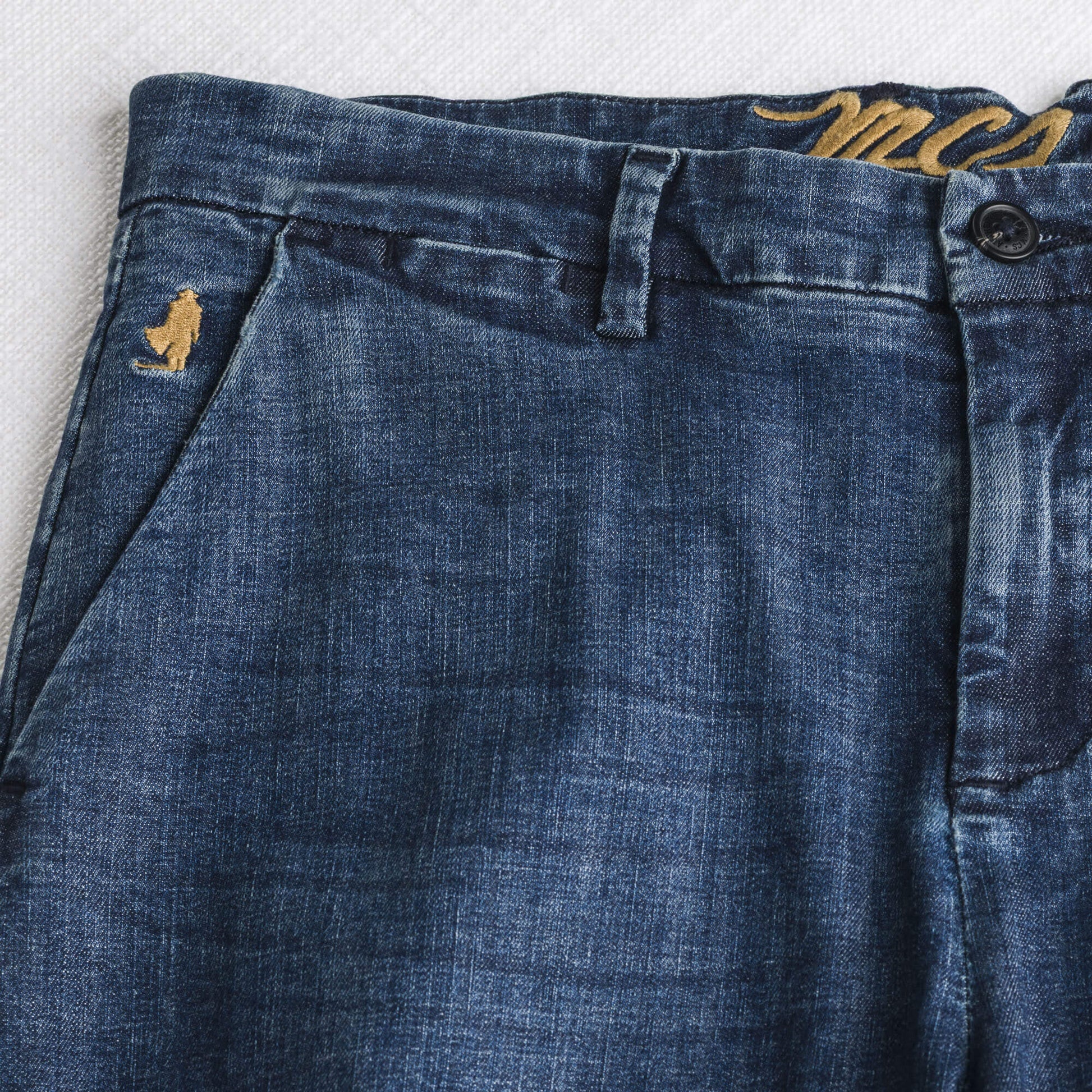 MCS Pantalone chino in denim leggero Blu