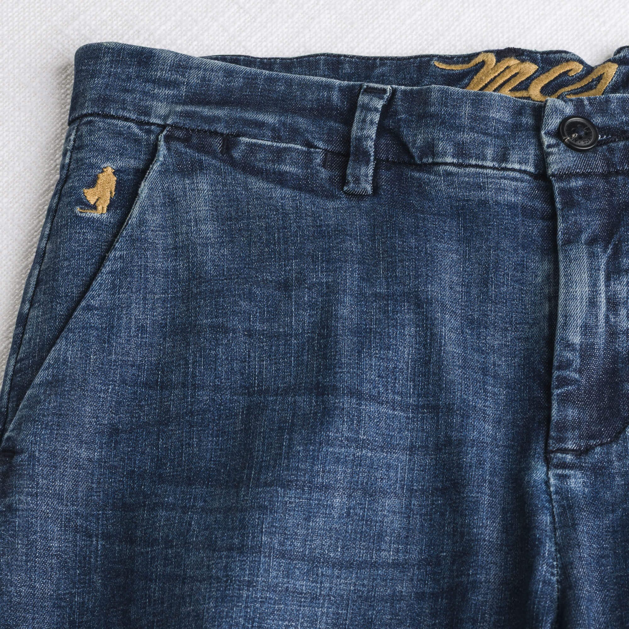MCS Pantalone chino in denim leggero Blu