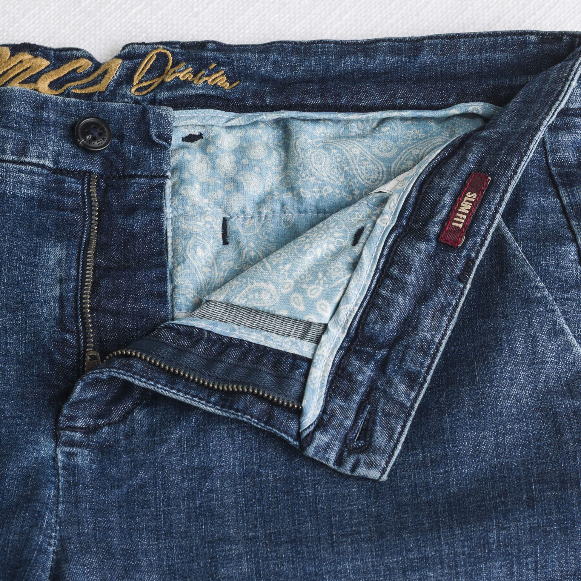 MCS Pantalone chino in denim leggero Blu