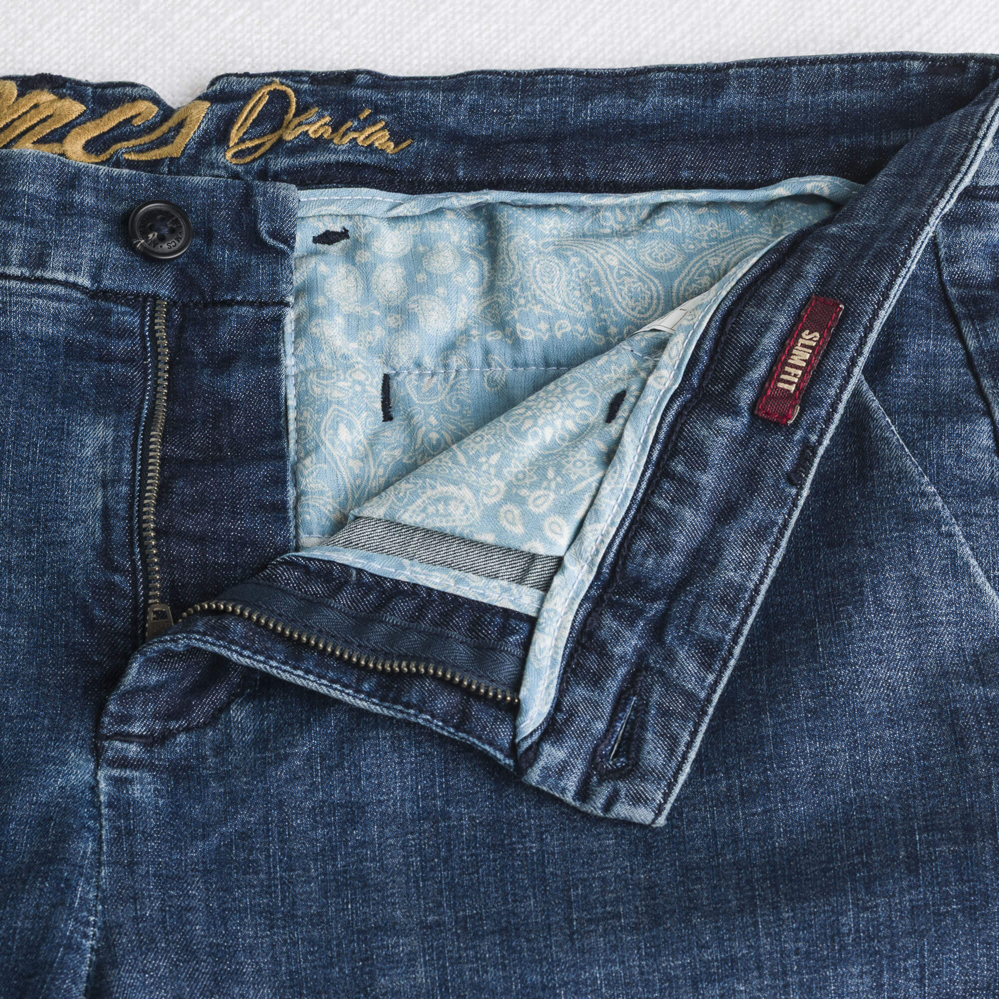 MCS Pantalone chino in denim leggero Blu