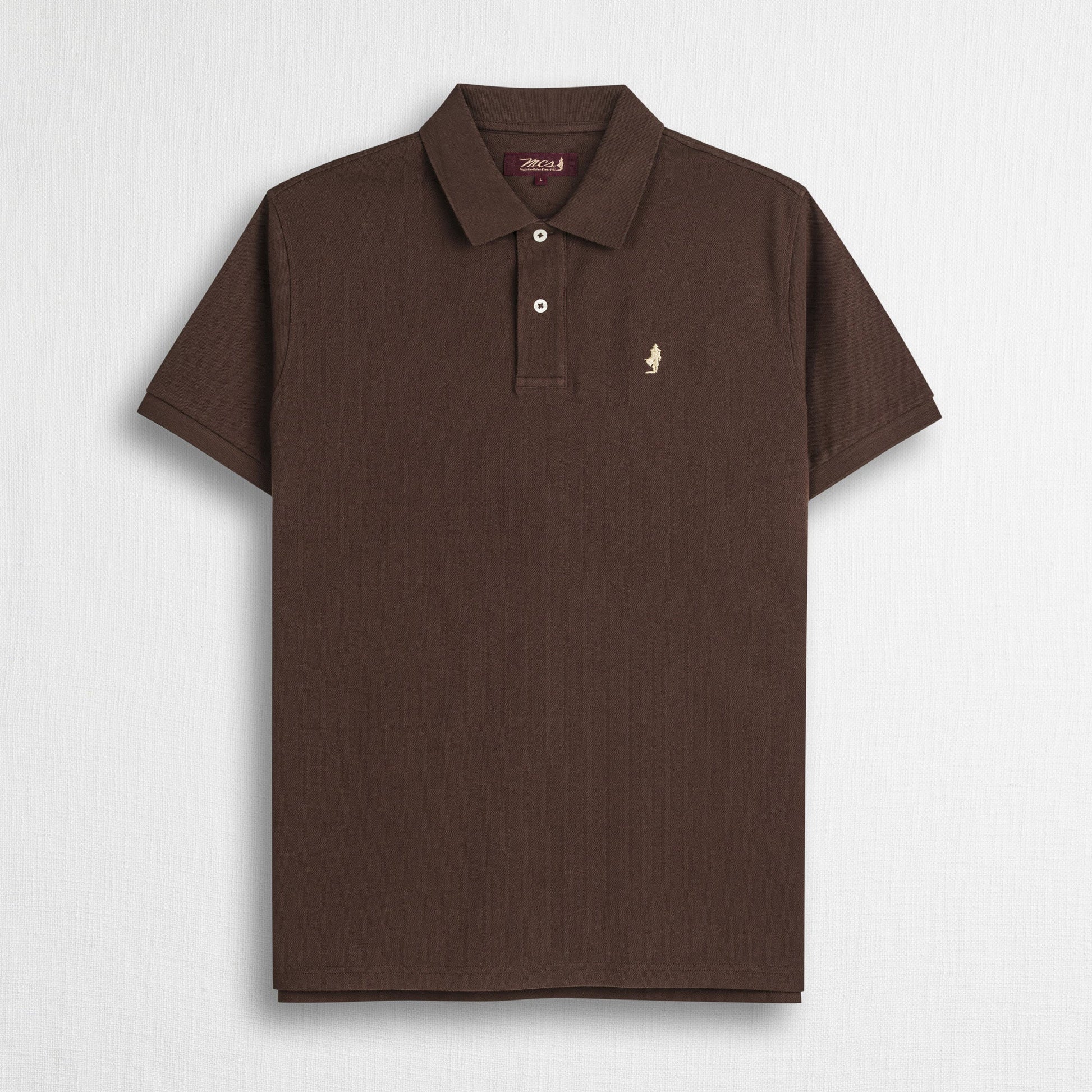 MCS Polo 100% cotone piquet Marrone