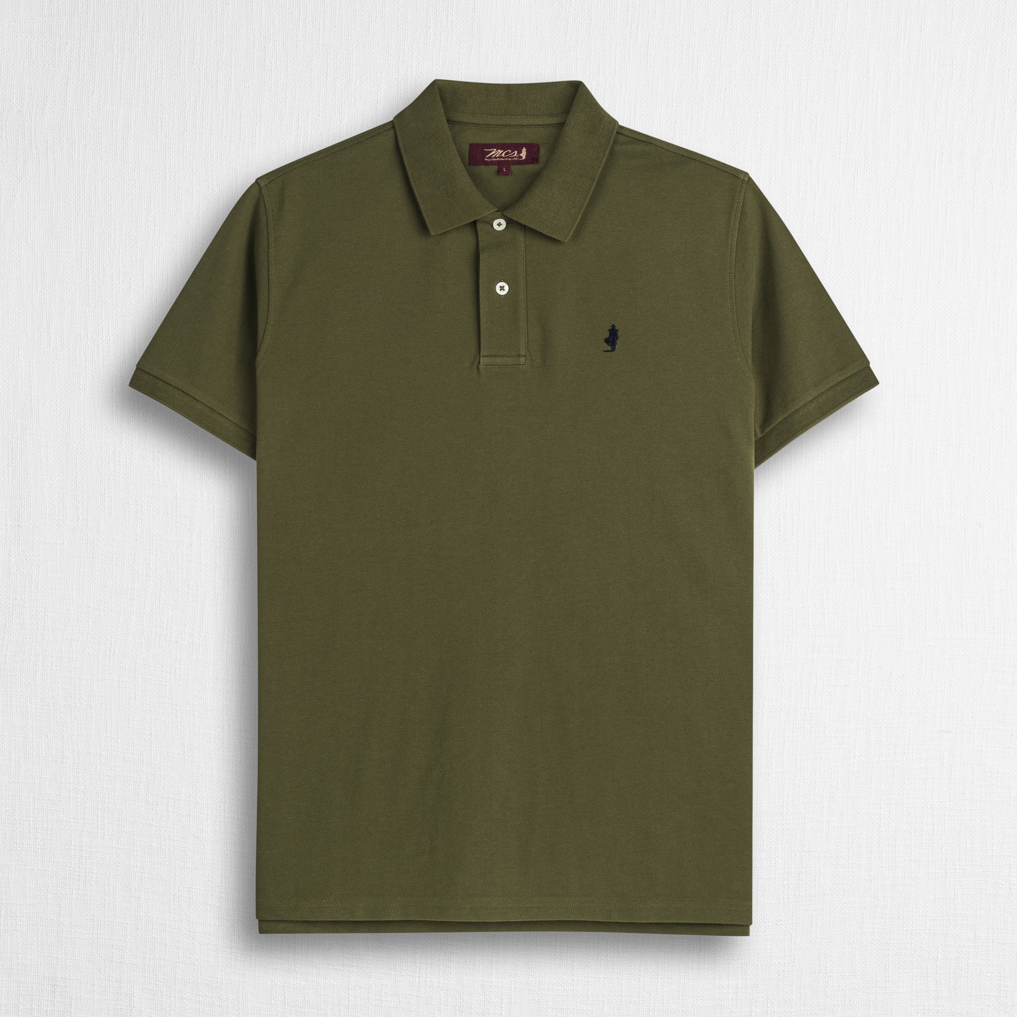 MCS Polo 100% cotone piquet Verde