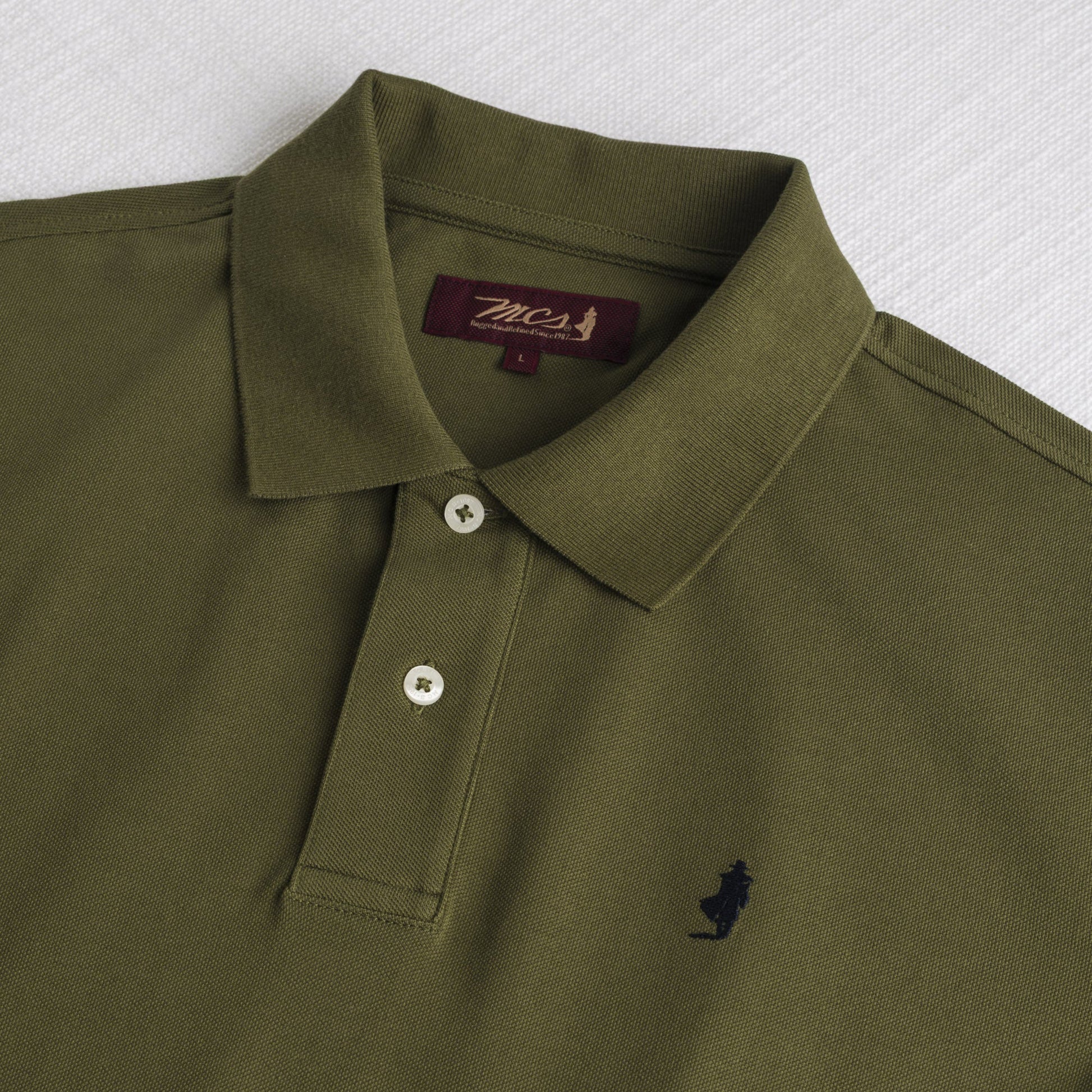 MCS Polo 100% cotone piquet Verde