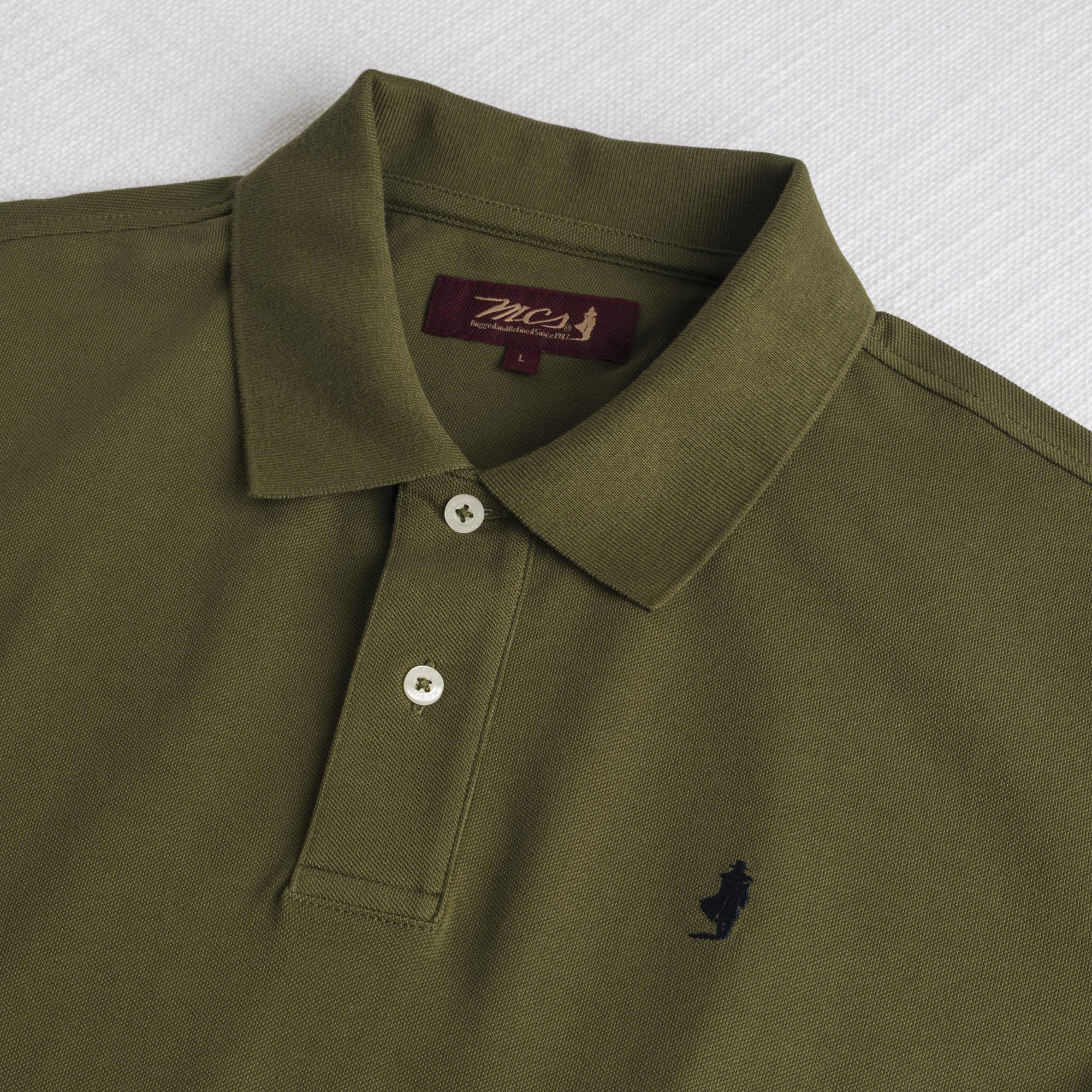 MCS Polo 100% cotone piquet Verde