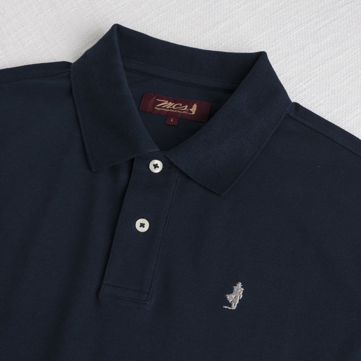MCS Polo 100% cotone piquet Blu