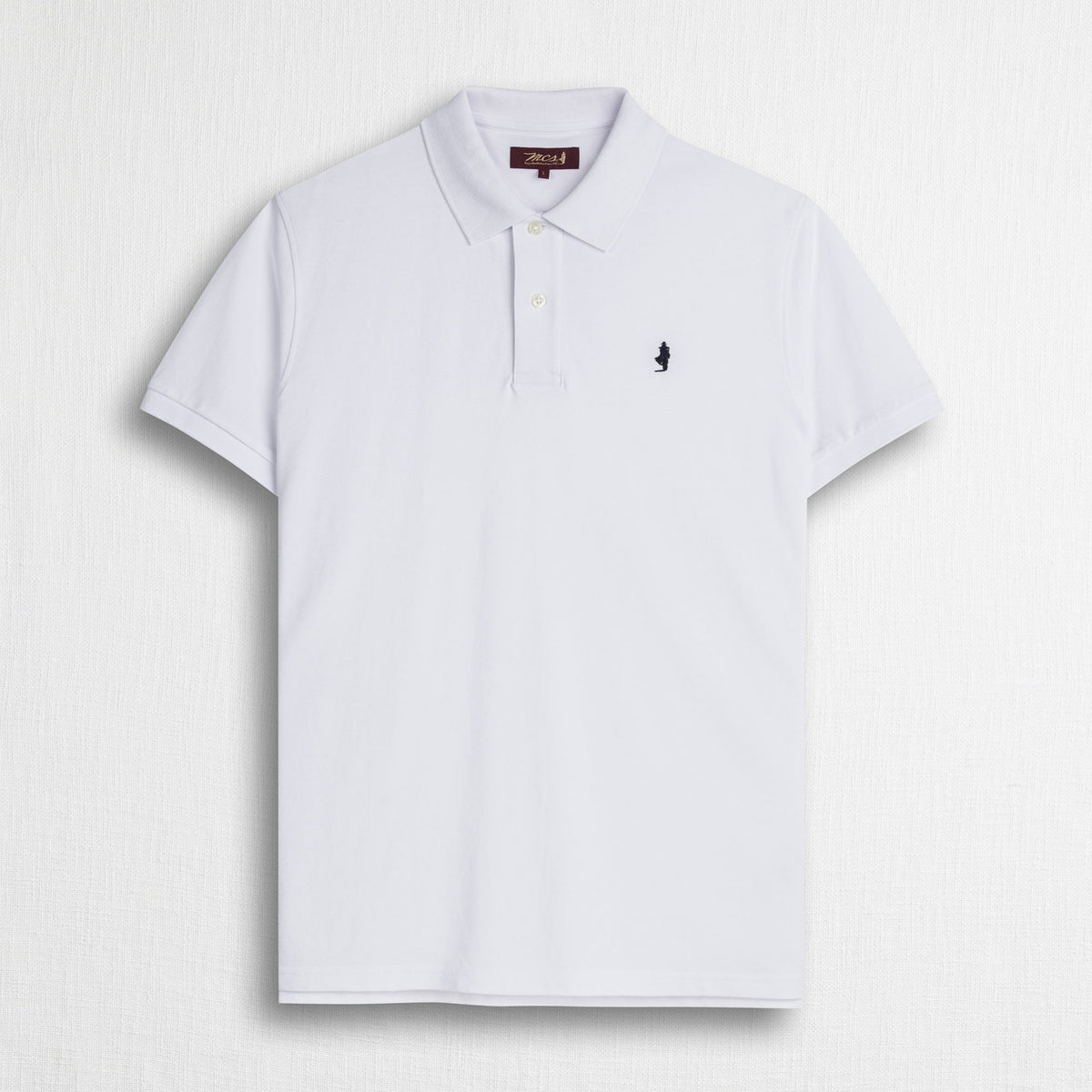 MCS Polo 100% cotone piquet Bianco