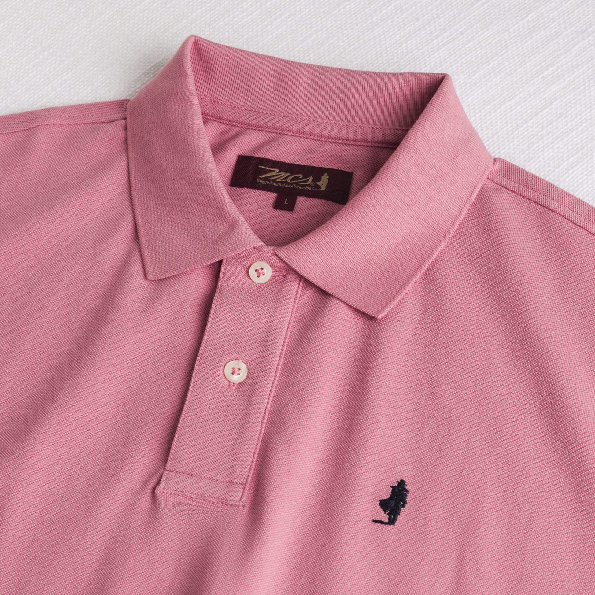 MCS Polo 100% cotone piquet Rosa