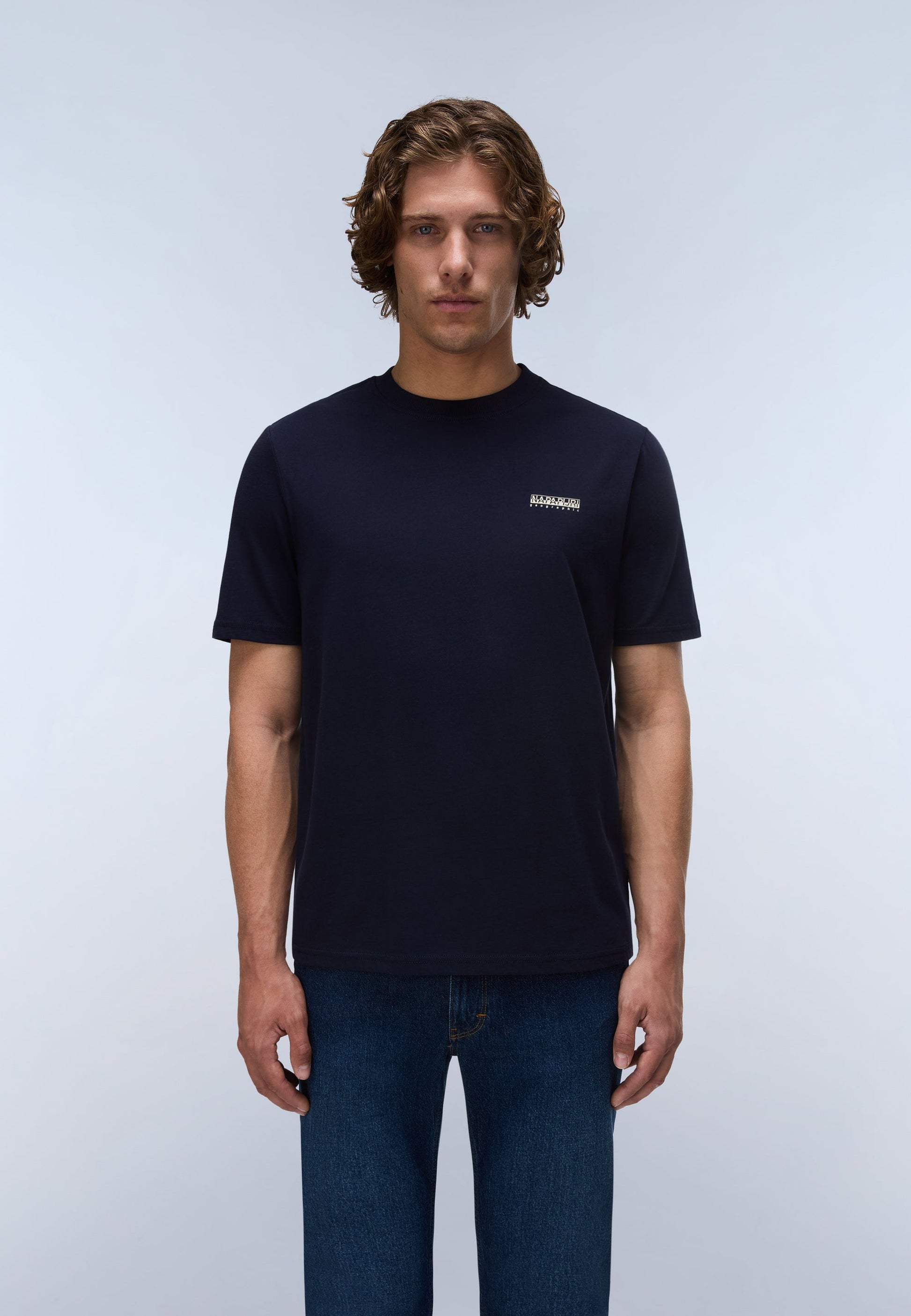 Napapijri T-Shirt Relaxed Small Box Logo Blu