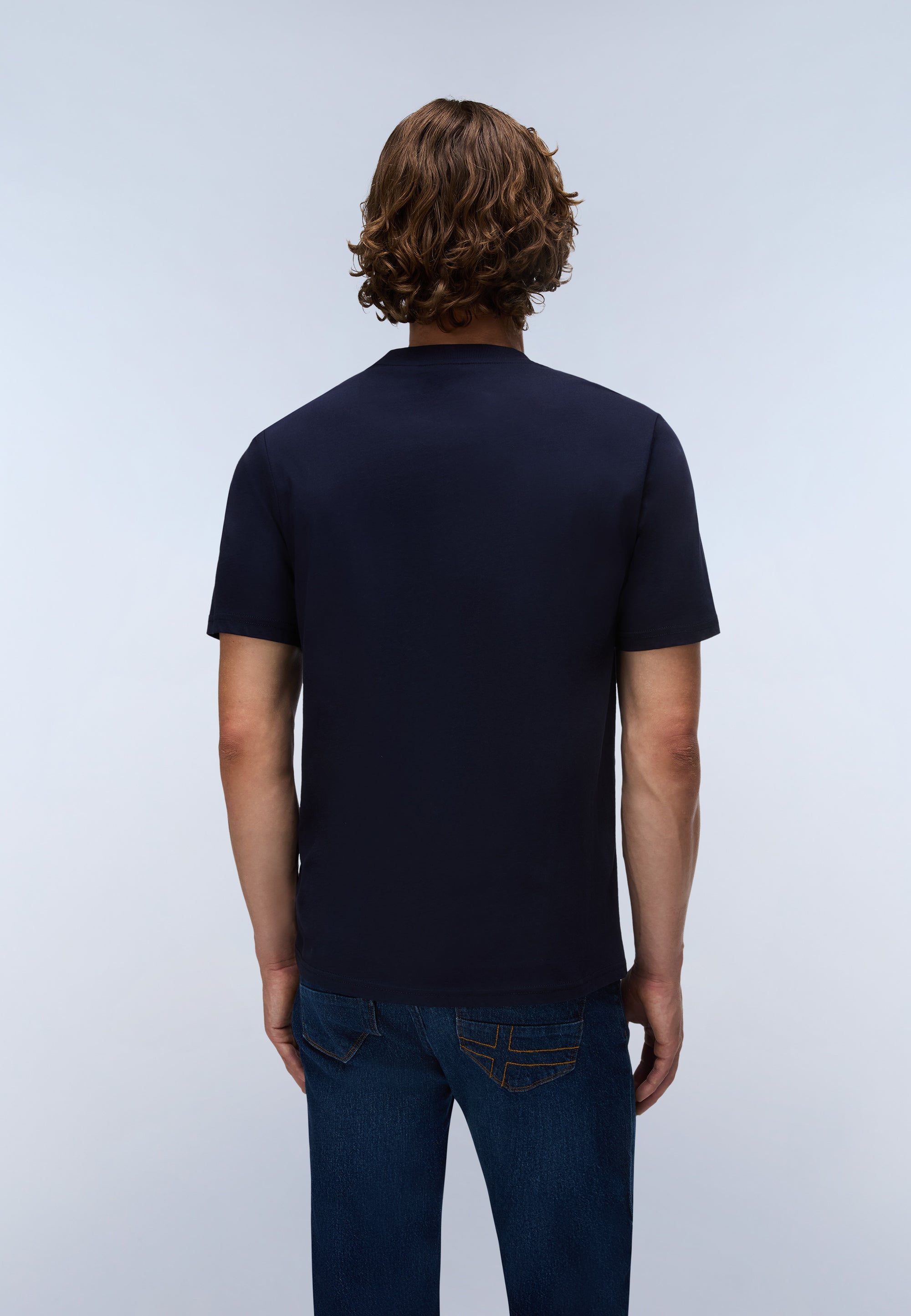 Napapijri T-Shirt Relaxed Small Box Logo Blu
