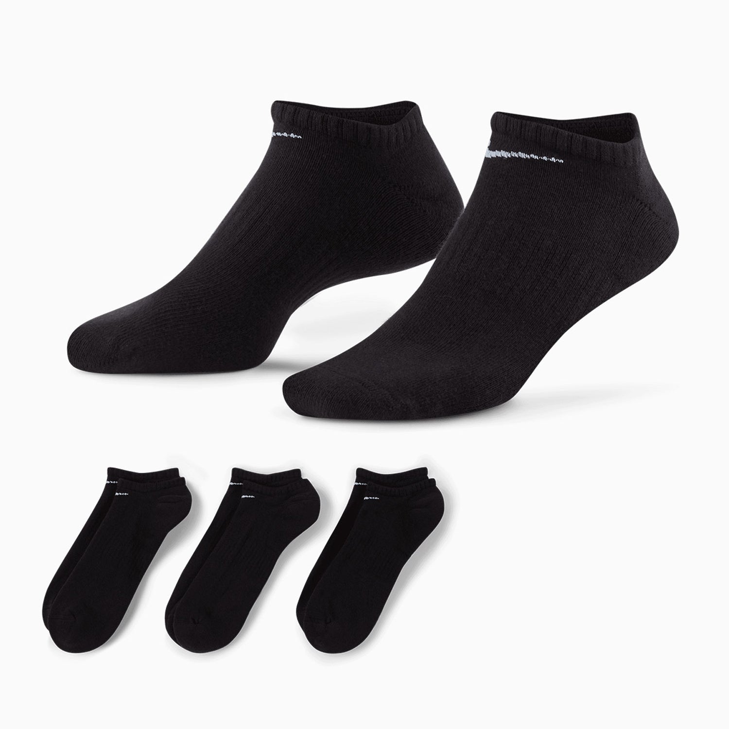 Nike Calze Sport Everyday Cushioned No-Show (3 Paia) Nero