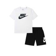 Nike Completo Sport Club Tee & Short Bianco