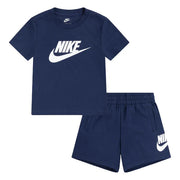 Nike Completo Sport Club Tee & Short Set Blu