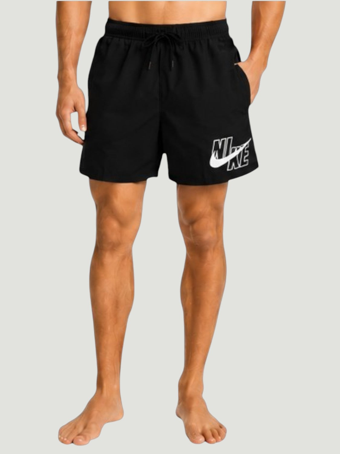 Nike Costume Boxer Swim 5" Volley Big Logo Nero