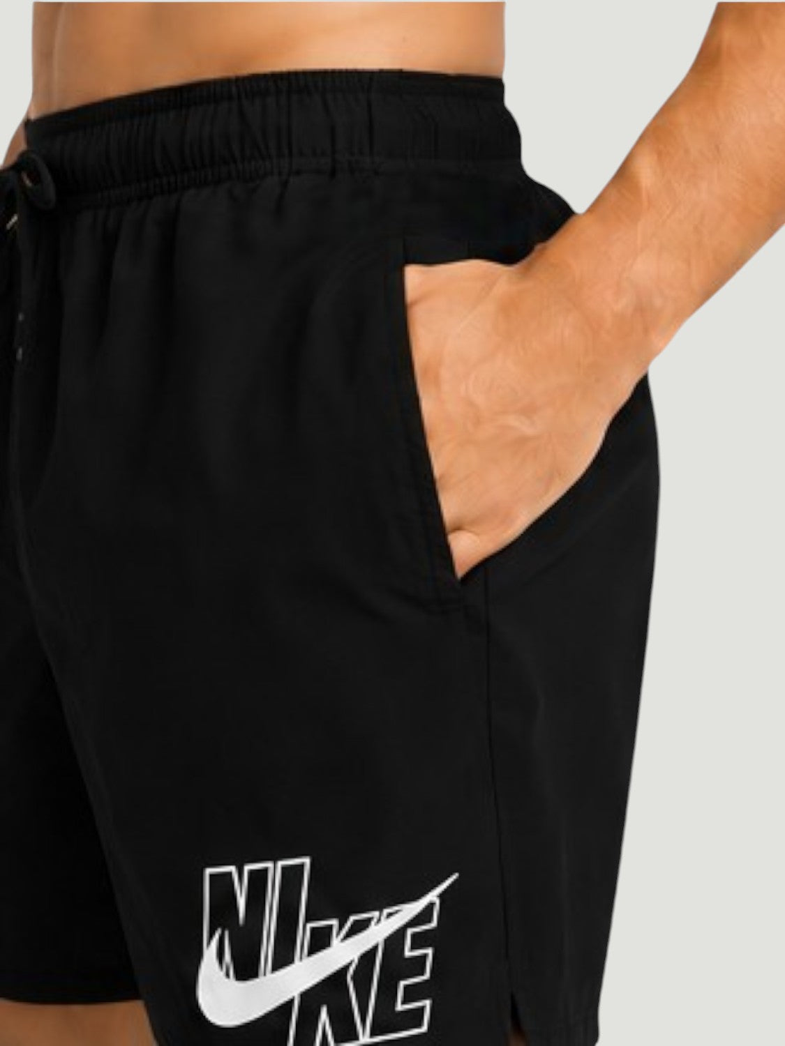 Nike Costume Boxer Swim 5" Volley Big Logo Nero