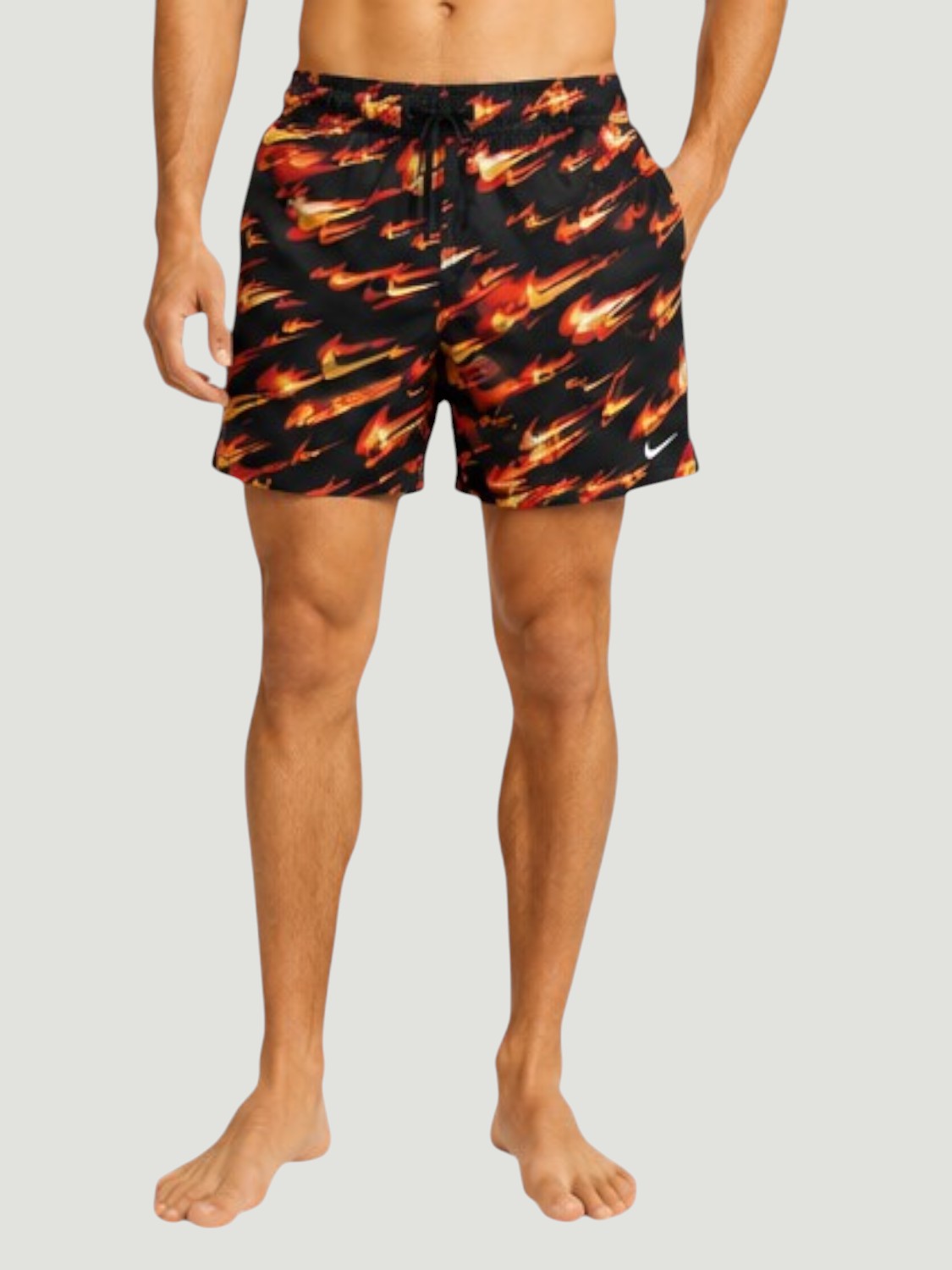 Nike Costume Boxer Swim All-Over Print 5" Volley Rosso