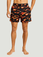 Nike Costume Boxer Swim All-Over Print 5" Volley Rosso