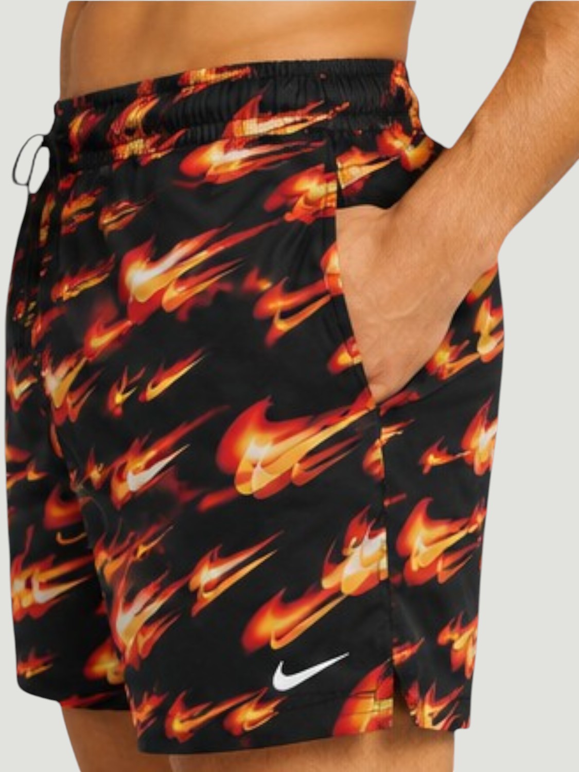 Nike Costume Boxer Swim All-Over Print 5" Volley Rosso