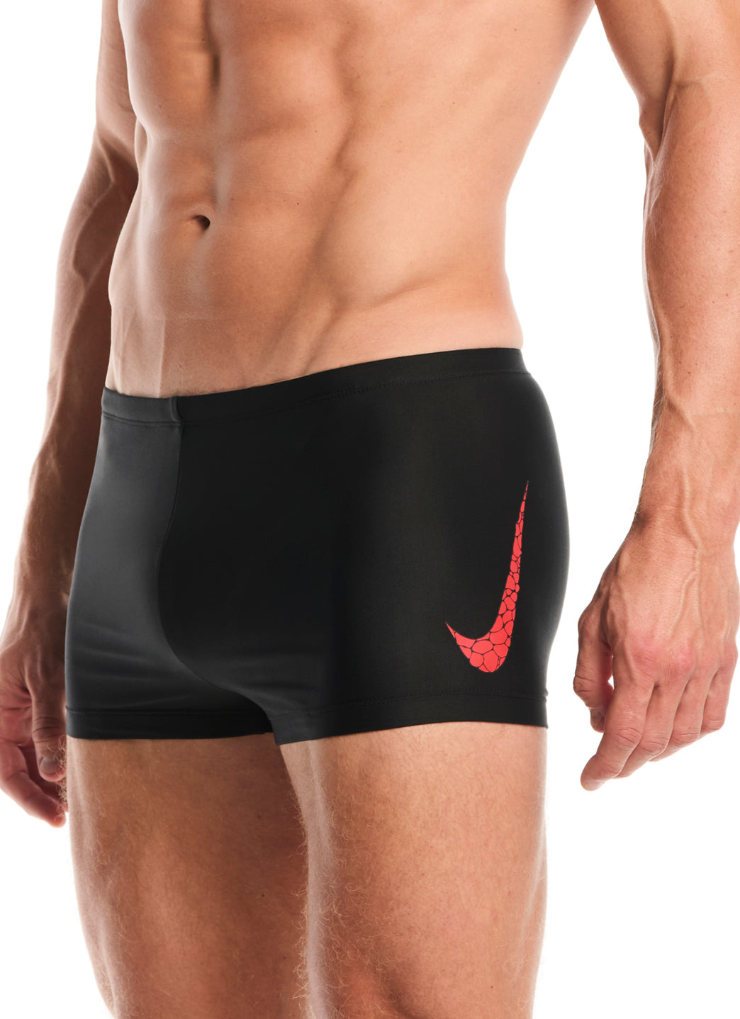 Costume Boxer Swim Logo Graphic Square Leg - Nero/Rosso