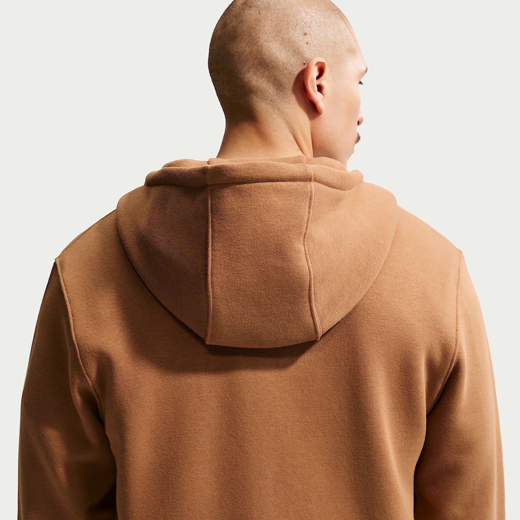Felpa Club con Cappuccio e Zip Intera - Marrone