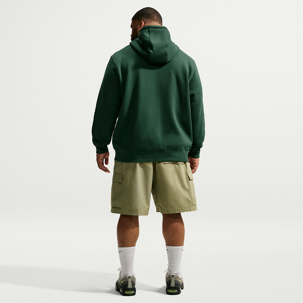 Felpa Club con Cappuccio e Zip Intera - Verde