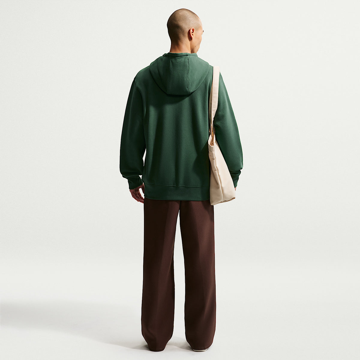 Felpa Club con Cappuccio e Zip Intera - Verde