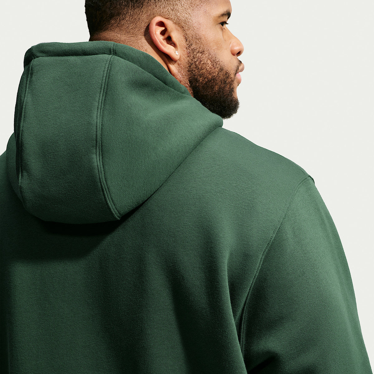 Felpa Club con Cappuccio e Zip Intera - Verde